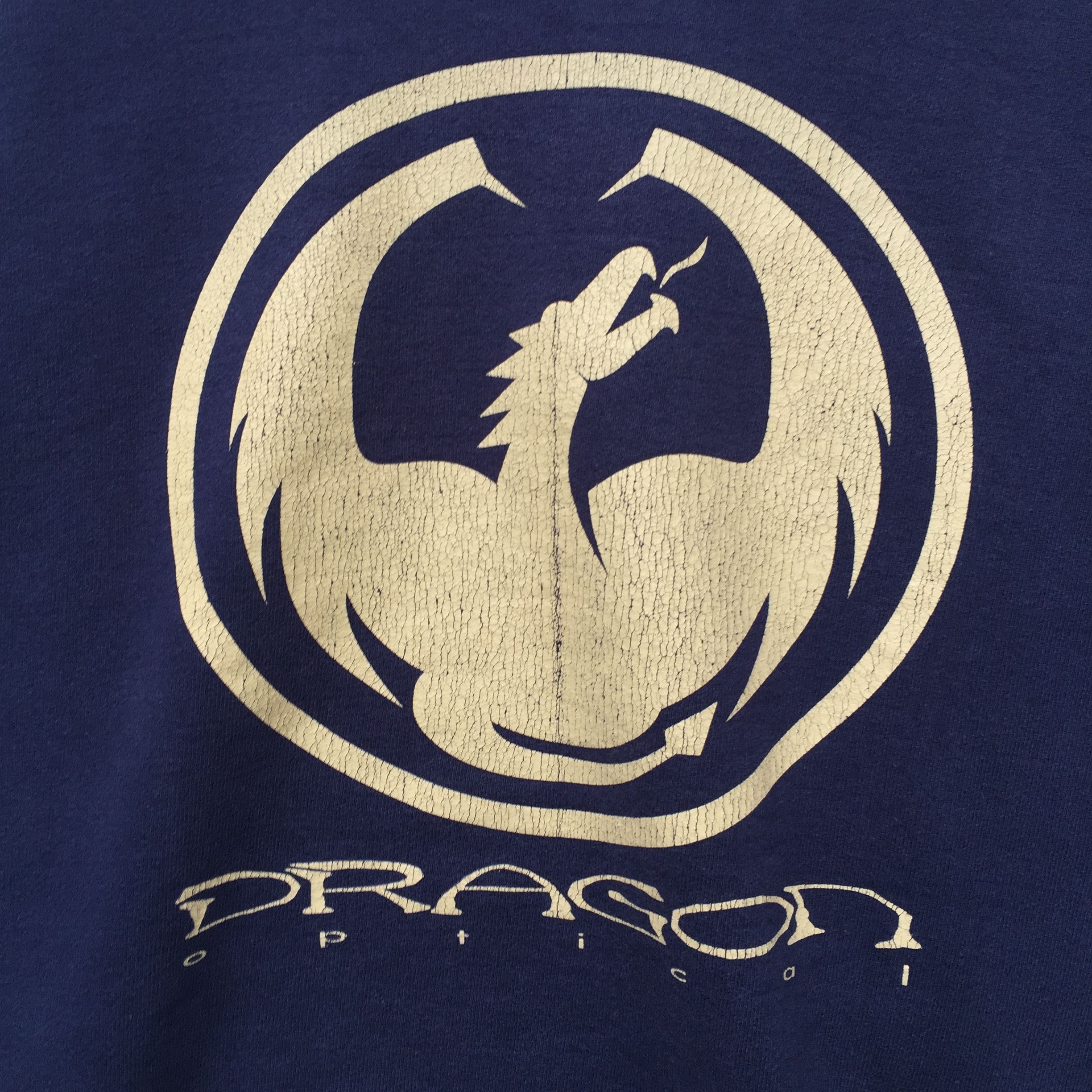 Fruit Of The Loom × Japanese Brand × Vintage Vintage Sweatshirt 80s DRAGON OPTICAL Big Logo Size US L / EU 52-54 / 3 - 3 Thumbnail