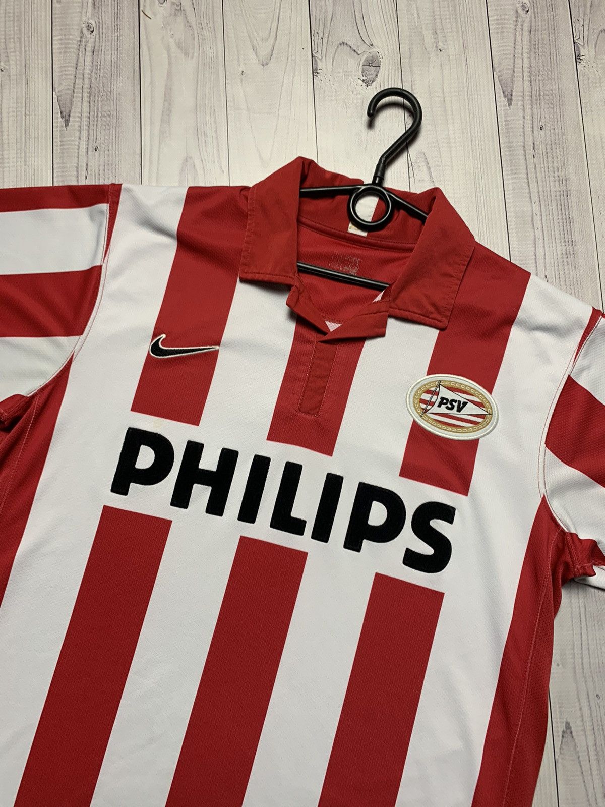 Nike × Vintage Vintage Nike PSV soccer jersey Striped Philips size M Size US L / EU 52-54 / 3 - 2 Thumbnail