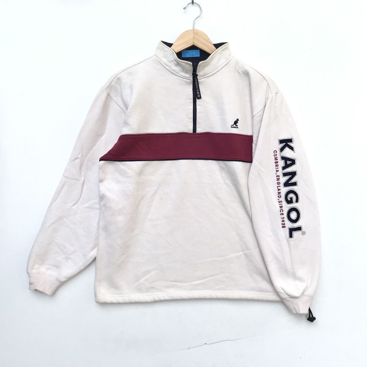 Kangol × Vintage Vintage Kangol Big Logo Hoodie Spell Out Sweatshirt Size US L / EU 52-54 / 3 - 1 Thumbnail