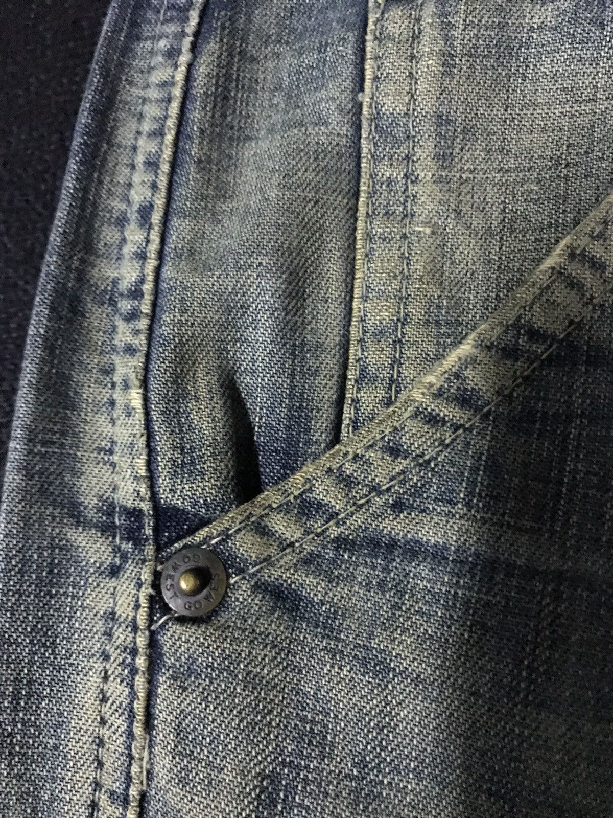 Japanese Brand GOWEST TOKYO WORK/MILITARY DISTRESSED DENIM Size US 30 / EU 46 - 8 Thumbnail