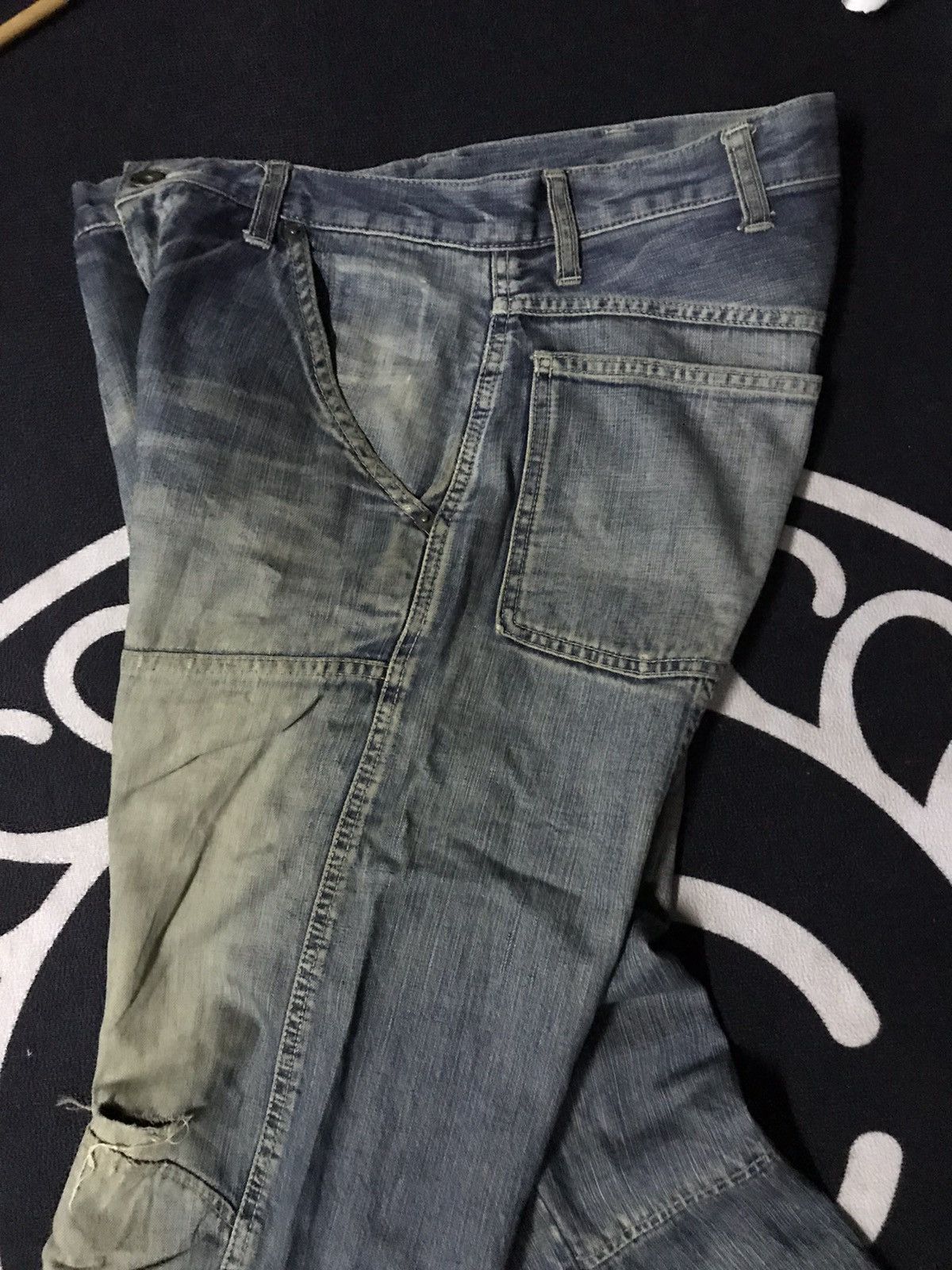 Japanese Brand GOWEST TOKYO WORK/MILITARY DISTRESSED DENIM Size US 30 / EU 46 - 2 Thumbnail