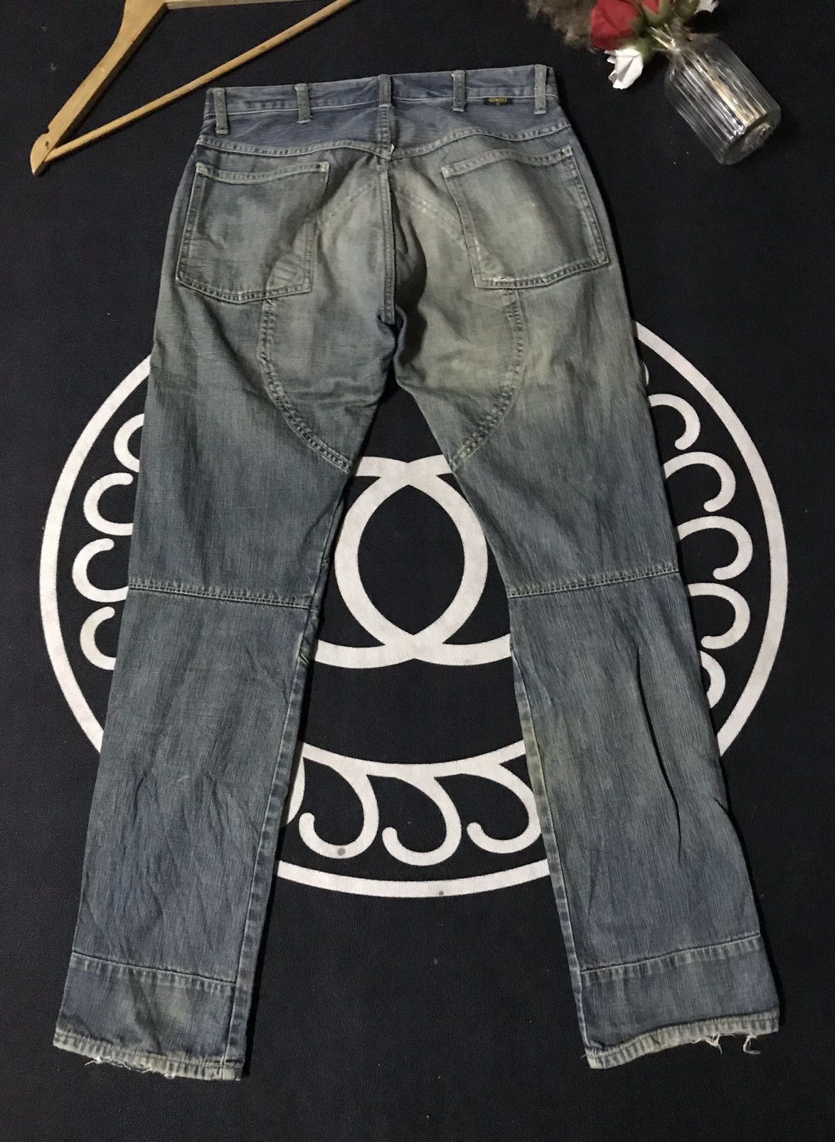 Japanese Brand GOWEST TOKYO WORK/MILITARY DISTRESSED DENIM Size US 30 / EU 46 - 12 Thumbnail
