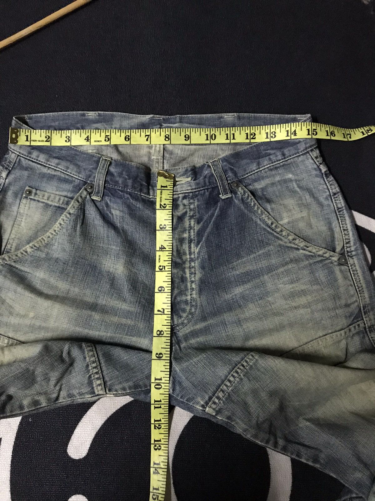 Japanese Brand GOWEST TOKYO WORK/MILITARY DISTRESSED DENIM Size US 30 / EU 46 - 15 Thumbnail