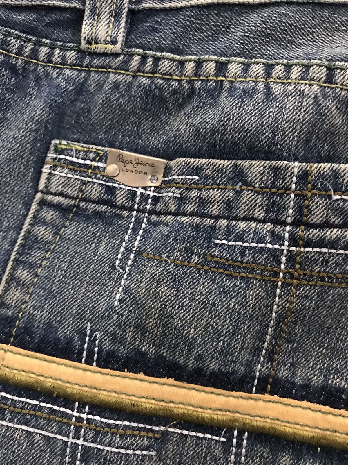 Designer × Pepe Jeans × Vintage VINTAGE BAGGY PEPE JEANS LONDON BLUE WASH DISTRESSED DENIM Size US 34 / EU 50 - 7 Thumbnail
