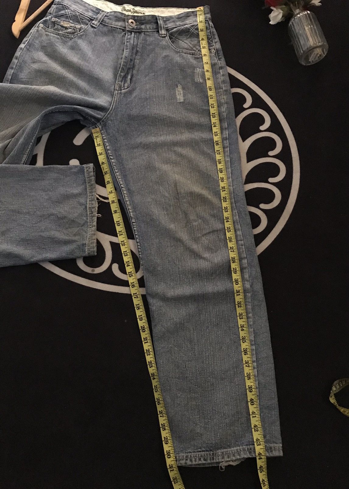 Designer × Pepe Jeans × Vintage VINTAGE BAGGY PEPE JEANS LONDON BLUE WASH DISTRESSED DENIM Size US 34 / EU 50 - 20 Thumbnail