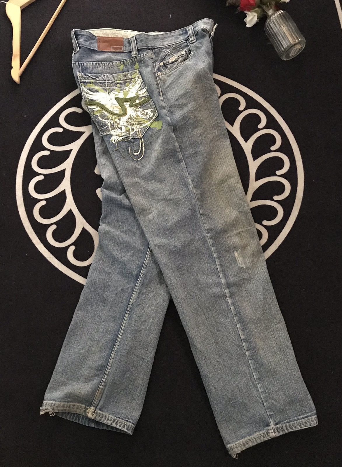 Designer × Pepe Jeans × Vintage VINTAGE BAGGY PEPE JEANS LONDON BLUE WASH DISTRESSED DENIM Size US 34 / EU 50 - 1 Thumbnail