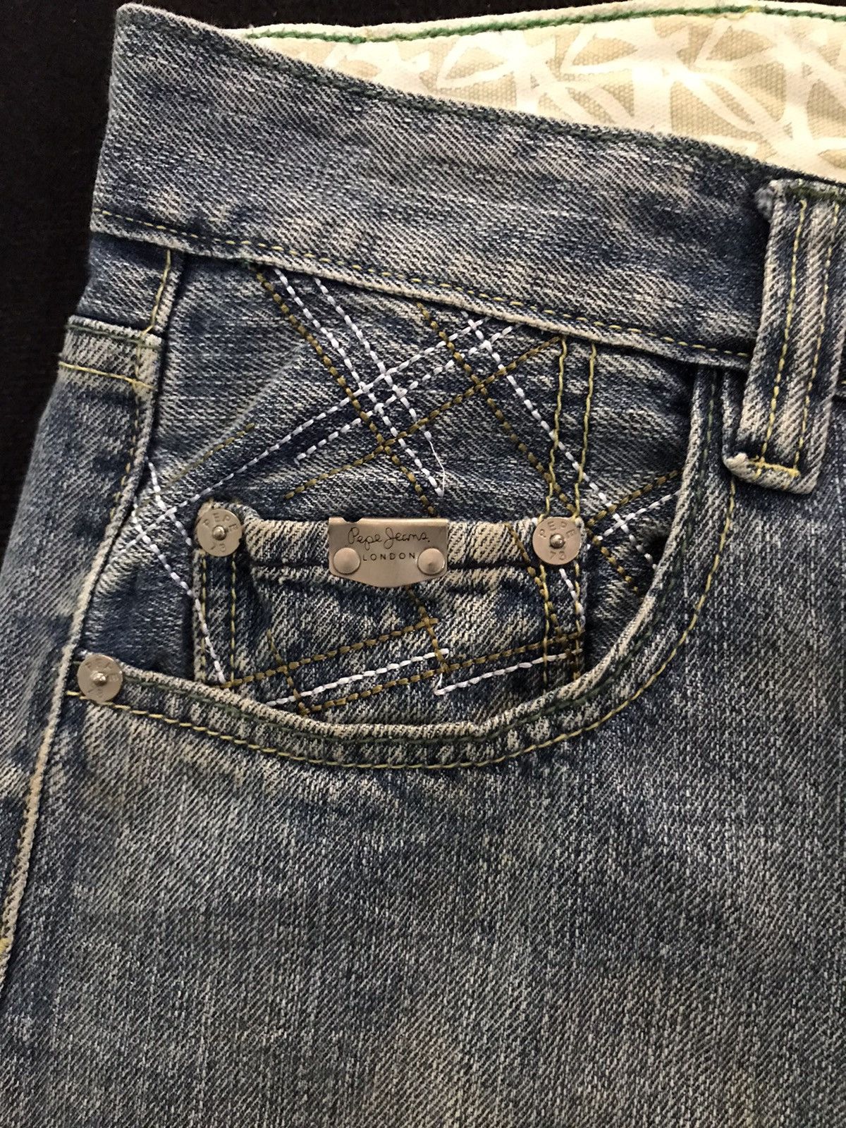 Designer × Pepe Jeans × Vintage VINTAGE BAGGY PEPE JEANS LONDON BLUE WASH DISTRESSED DENIM Size US 34 / EU 50 - 12 Thumbnail