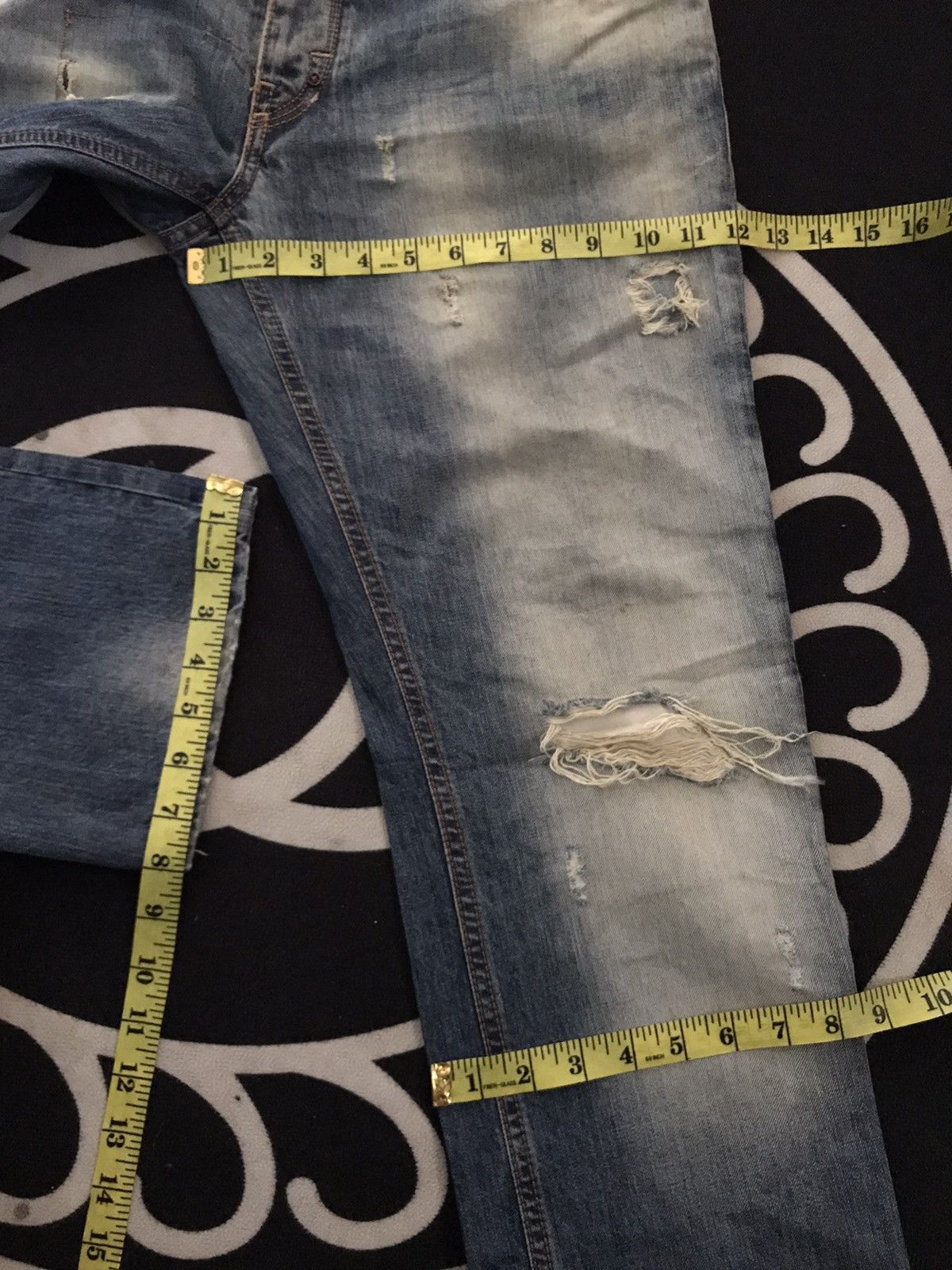 Antony Morato × Designer ANTONY MORATO DISTRESSED PATCH WORK DENIM Size US 35 - 19 Thumbnail