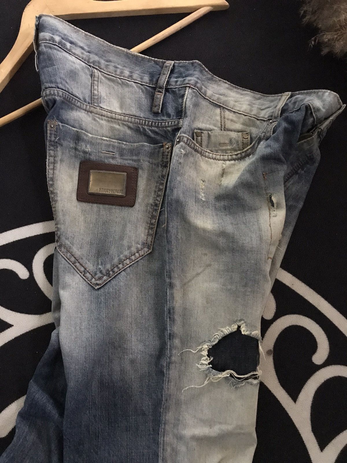 Antony Morato × Designer ANTONY MORATO DISTRESSED PATCH WORK DENIM Size US 35 - 15 Thumbnail