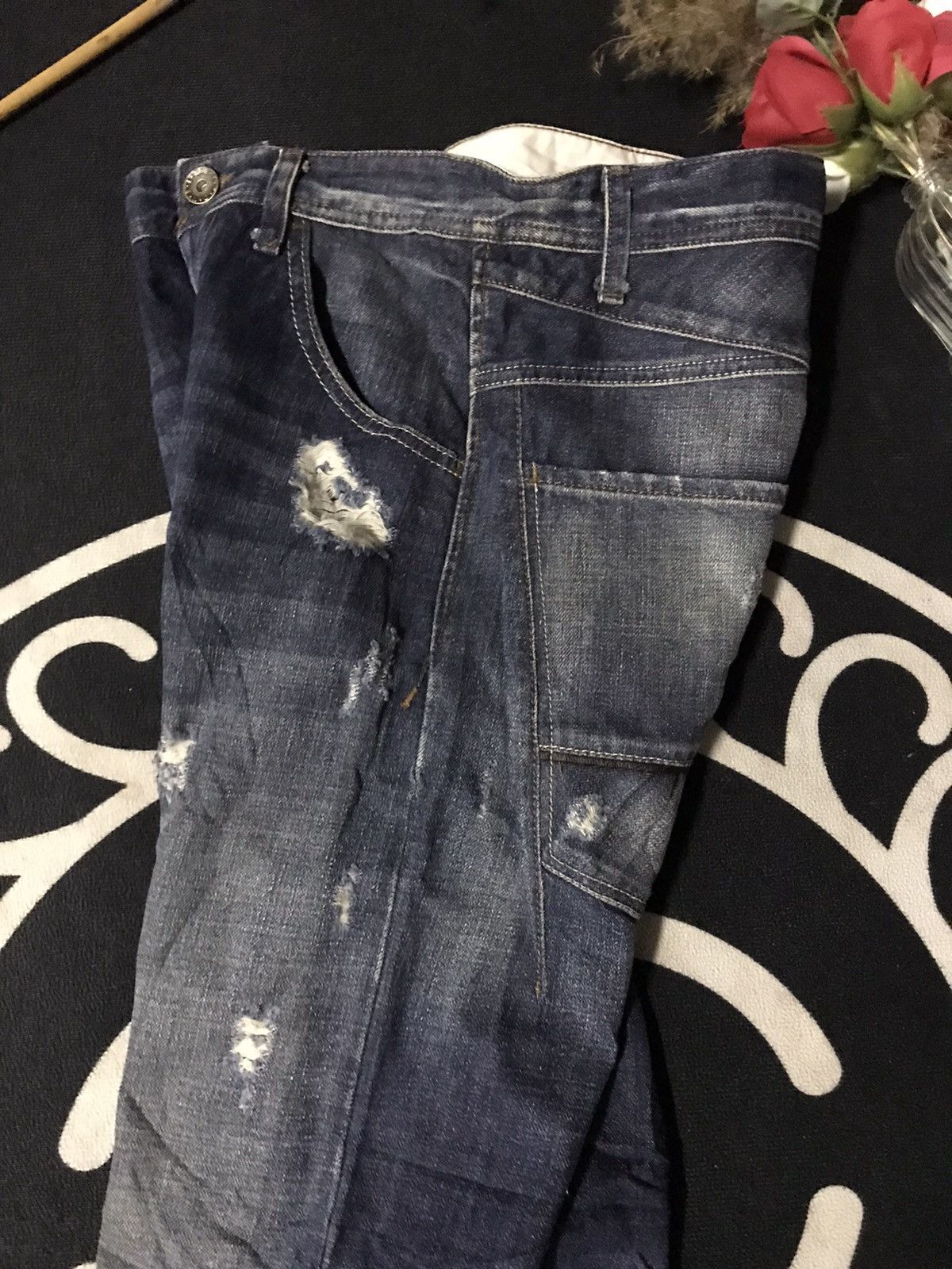 Benetton × United Colors Of Benetton BENETTON DISTRESSED BLUE INDIGO SLIM SKINNY FIT DENIM Size US 29 - 18 Thumbnail