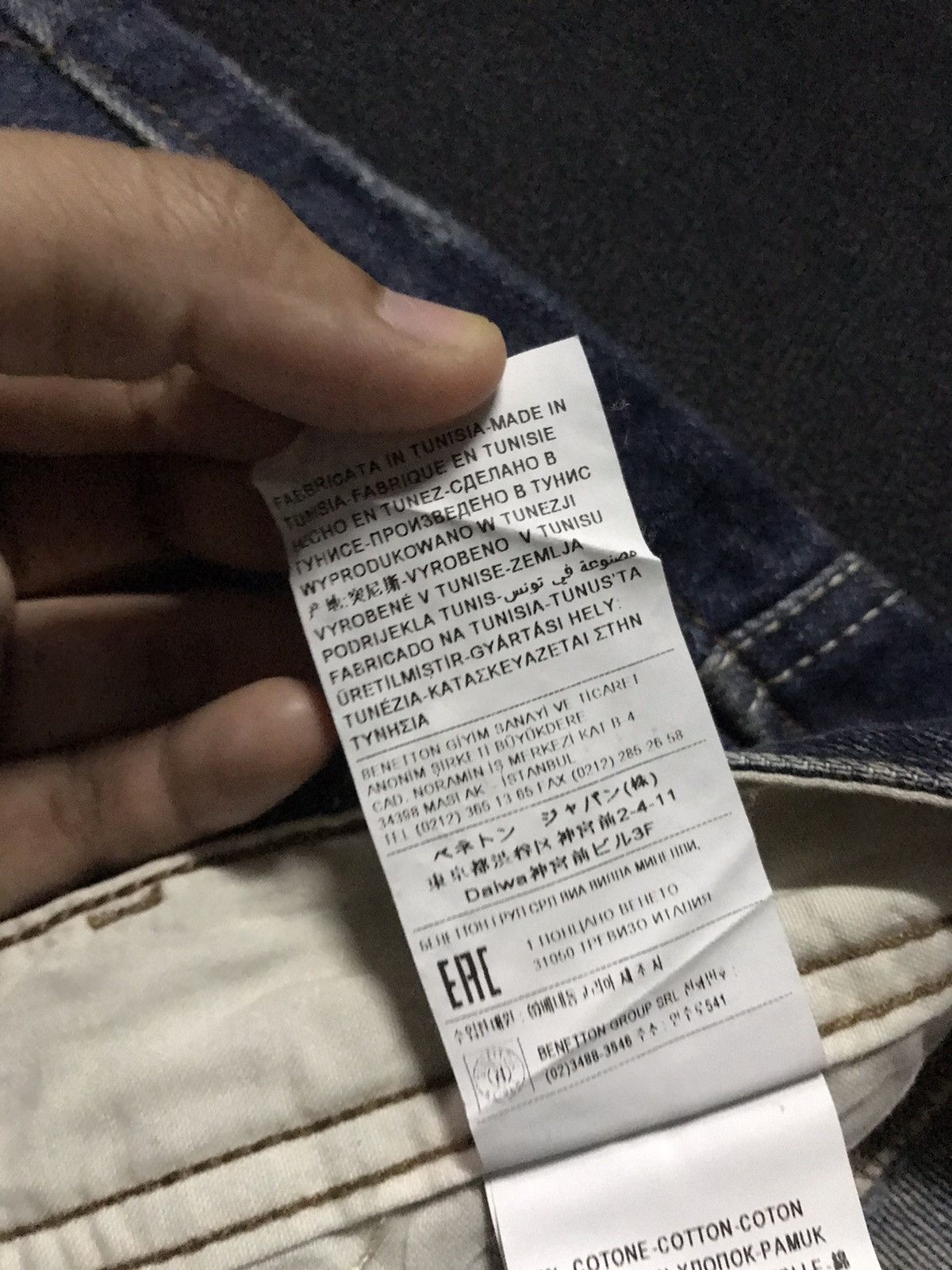 Benetton × United Colors Of Benetton BENETTON DISTRESSED BLUE INDIGO SLIM SKINNY FIT DENIM Size US 29 - 9 Thumbnail