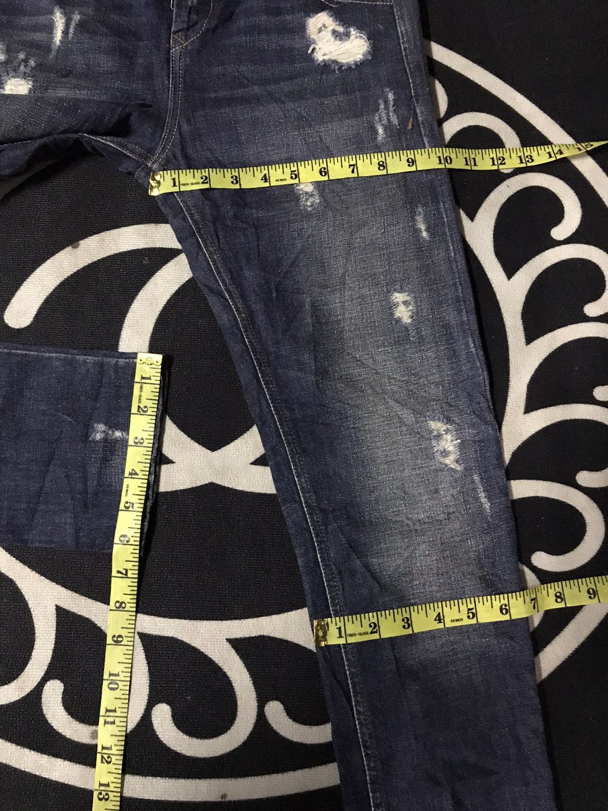 Benetton × United Colors Of Benetton BENETTON DISTRESSED BLUE INDIGO SLIM SKINNY FIT DENIM Size US 29 - 20 Thumbnail