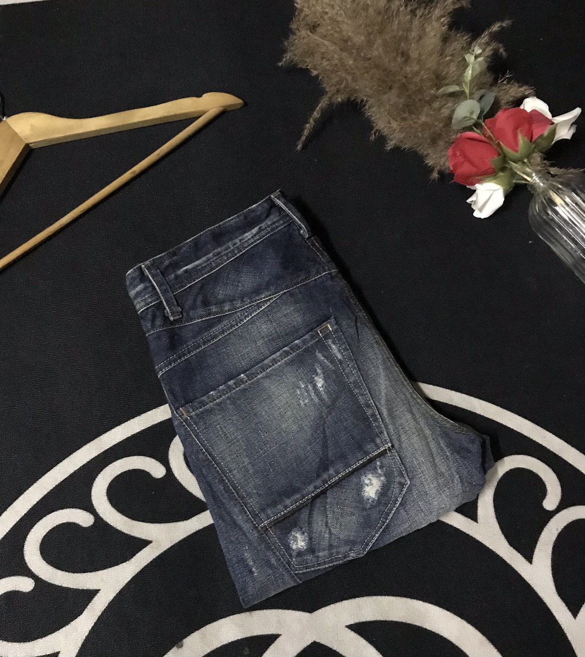 Benetton × United Colors Of Benetton BENETTON DISTRESSED BLUE INDIGO SLIM SKINNY FIT DENIM Size US 29 - 22 Thumbnail