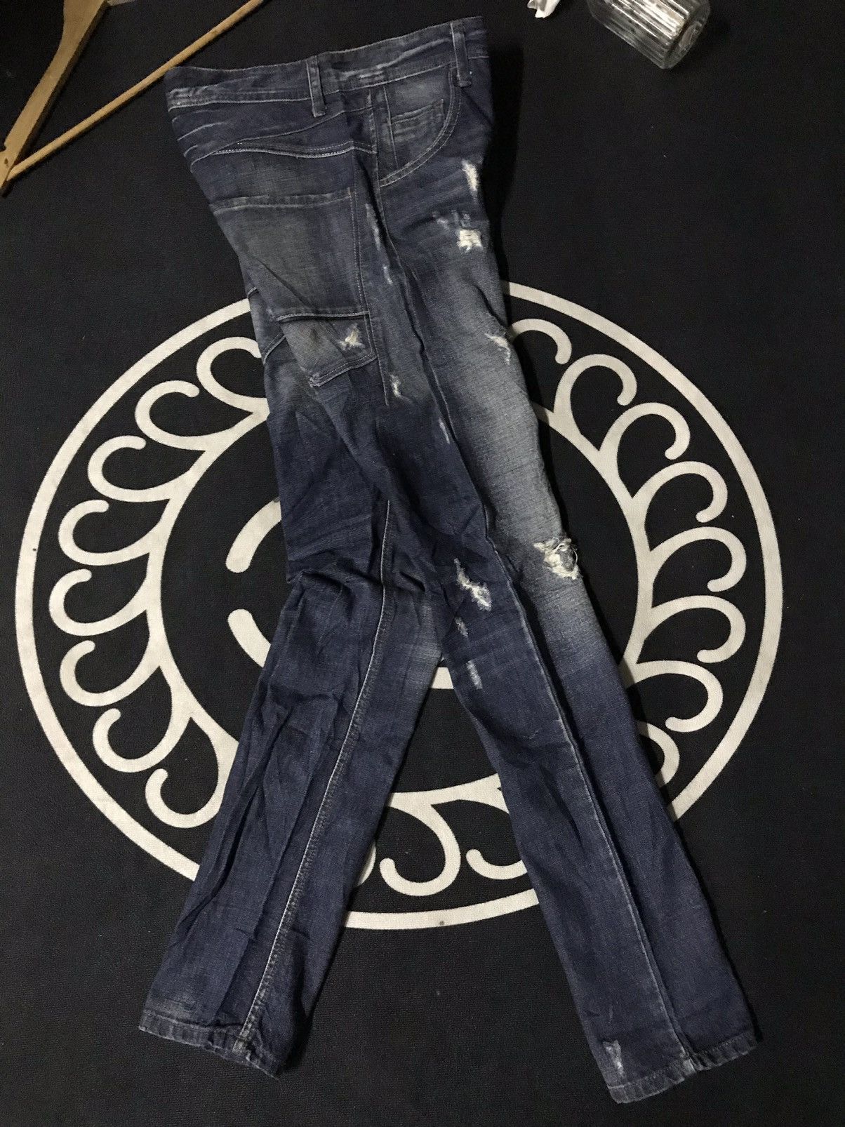Benetton × United Colors Of Benetton BENETTON DISTRESSED BLUE INDIGO SLIM SKINNY FIT DENIM Size US 29 - 15 Thumbnail