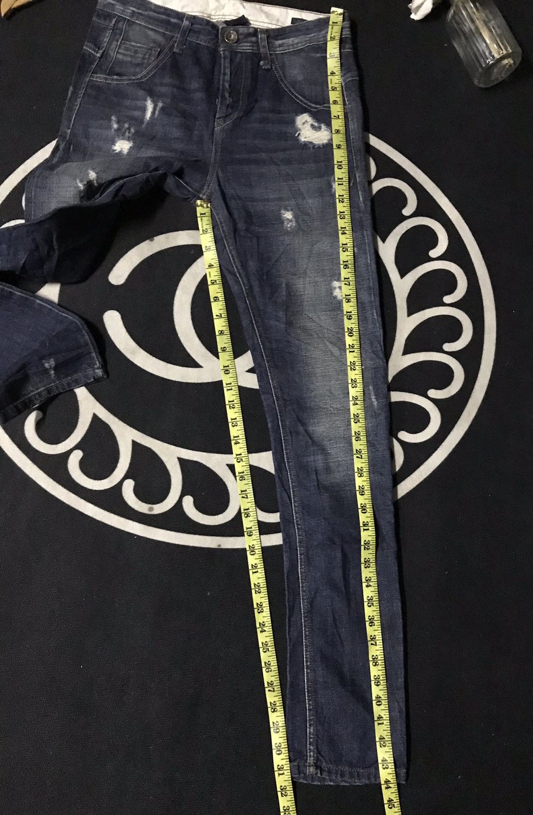 Benetton × United Colors Of Benetton BENETTON DISTRESSED BLUE INDIGO SLIM SKINNY FIT DENIM Size US 29 - 21 Thumbnail