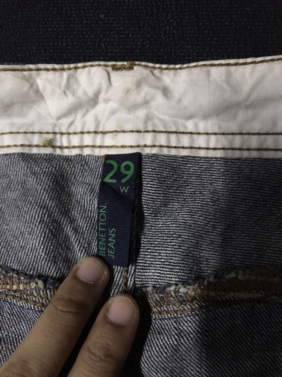 Benetton × United Colors Of Benetton BENETTON DISTRESSED BLUE INDIGO SLIM SKINNY FIT DENIM Size US 29 - 6 Thumbnail