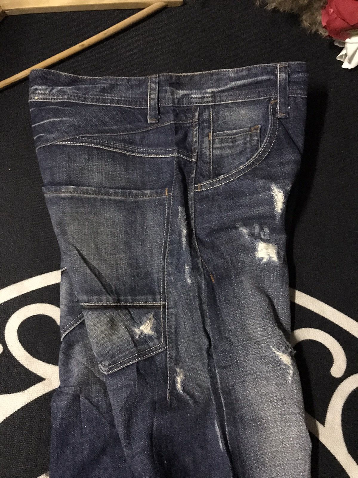 Benetton × United Colors Of Benetton BENETTON DISTRESSED BLUE INDIGO SLIM SKINNY FIT DENIM Size US 29 - 16 Thumbnail