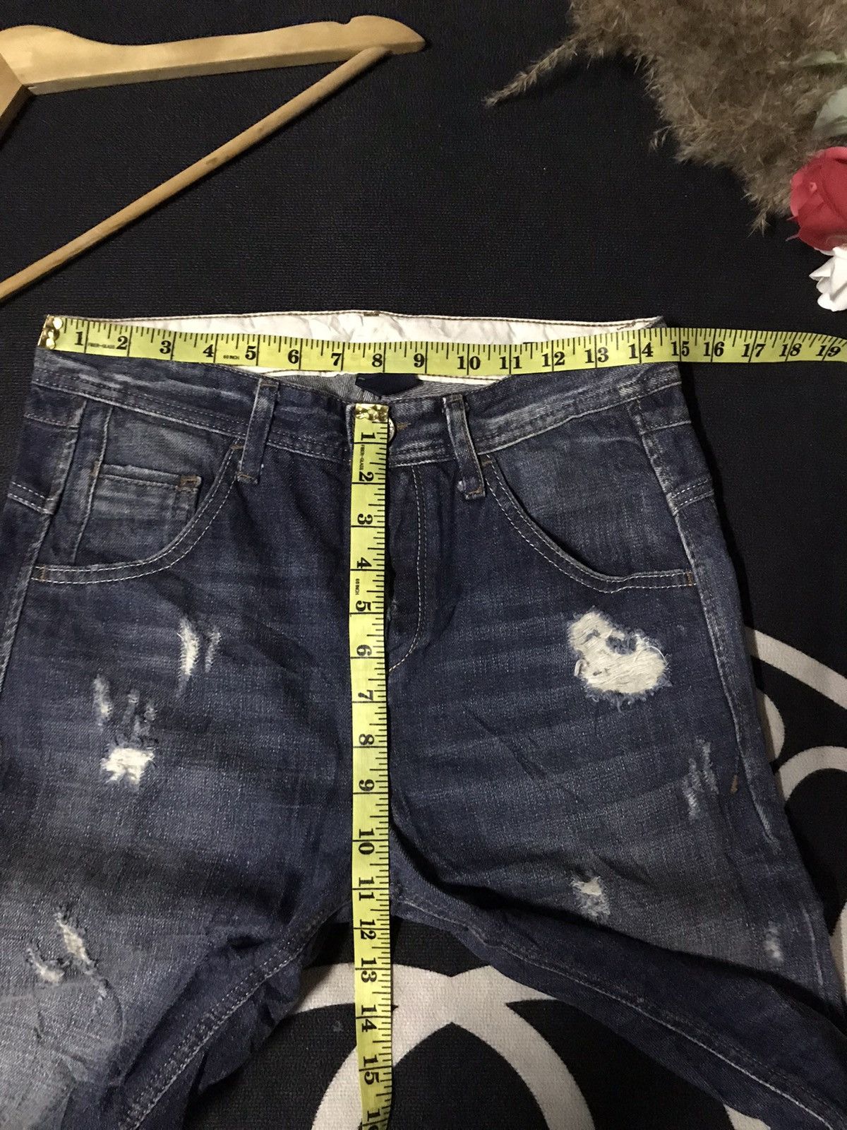 Benetton × United Colors Of Benetton BENETTON DISTRESSED BLUE INDIGO SLIM SKINNY FIT DENIM Size US 29 - 19 Thumbnail