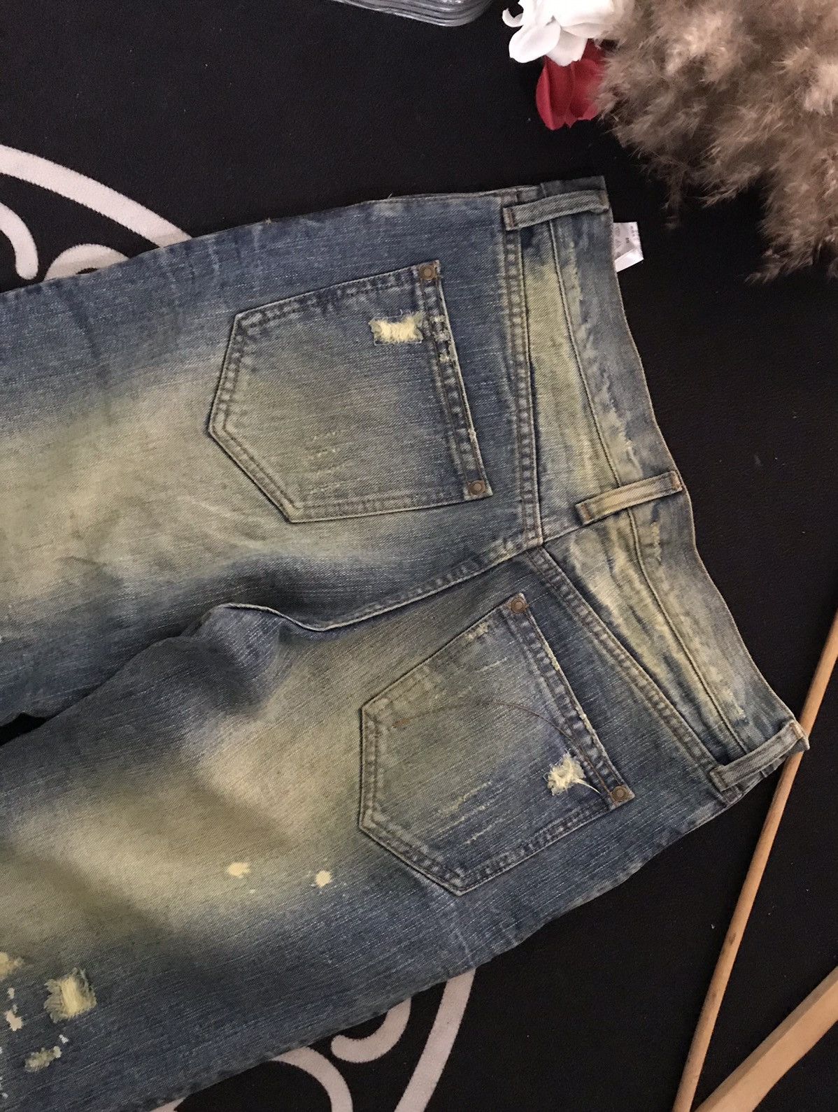 Japanese Brand FLARE 🔥EXBITIONIST PATCH DISTRESSED DENIM Size US 30 / EU 46 - 9 Thumbnail