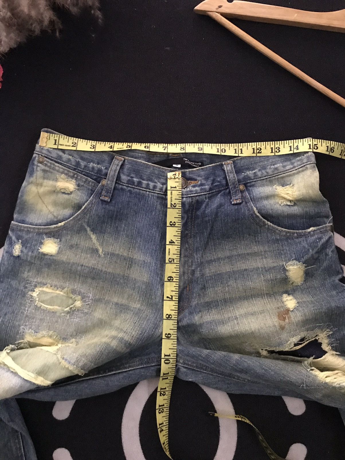 Japanese Brand FLARE 🔥EXBITIONIST PATCH DISTRESSED DENIM Size US 30 / EU 46 - 14 Thumbnail