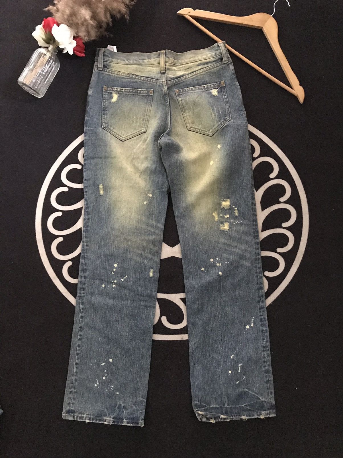 Japanese Brand FLARE 🔥EXBITIONIST PATCH DISTRESSED DENIM Size US 30 / EU 46 - 8 Thumbnail