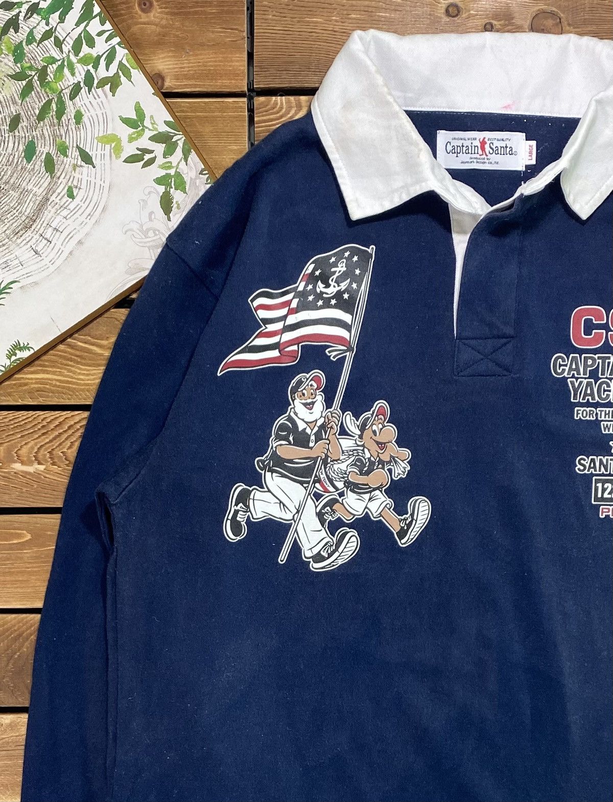 Japanese Brand × Vintage Vintage Captain Santa Yacht Club Polo Long Sleeve Size L Size US L / EU 52-54 / 3 - 6 Thumbnail