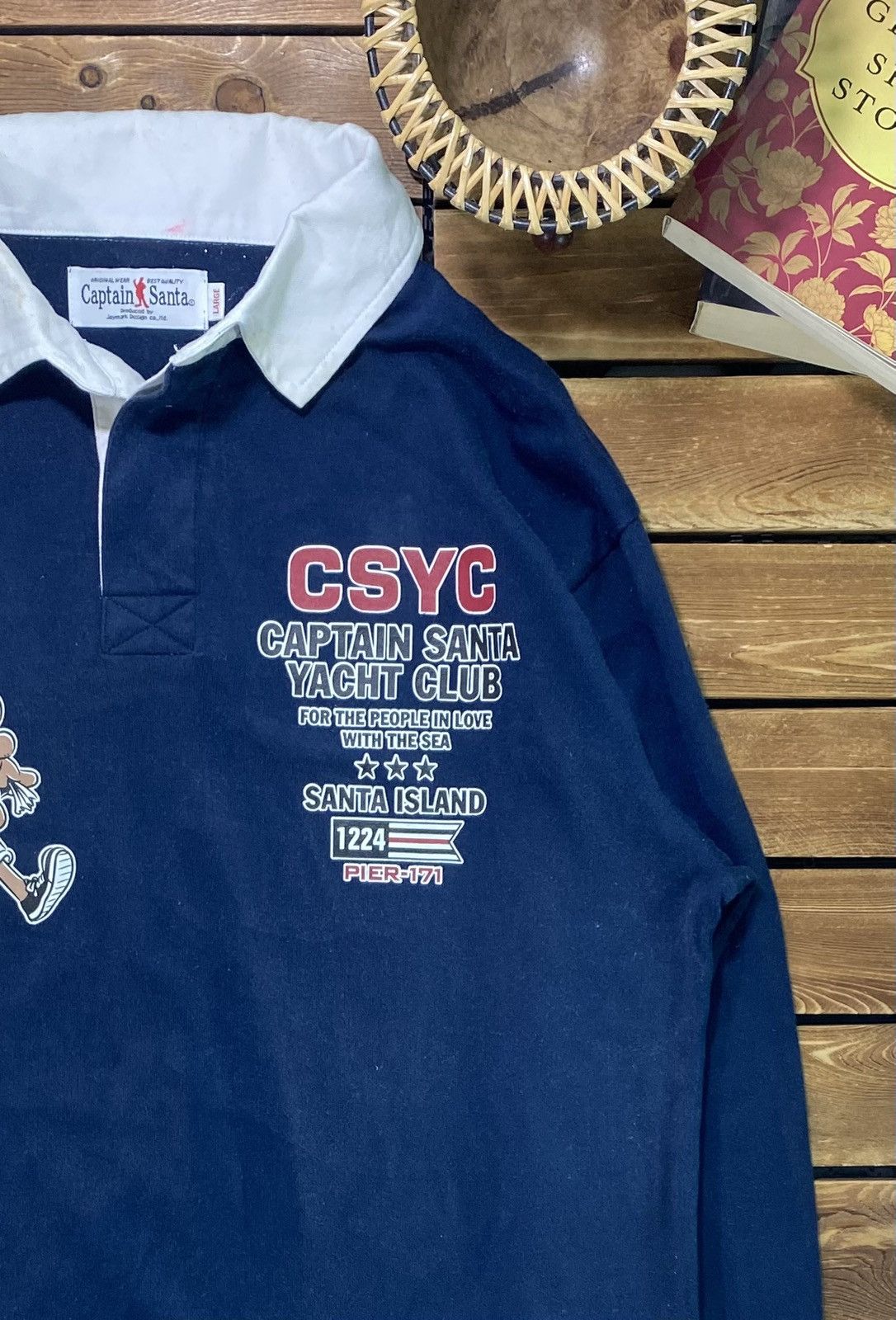 Japanese Brand × Vintage Vintage Captain Santa Yacht Club Polo Long Sleeve Size L Size US L / EU 52-54 / 3 - 5 Thumbnail
