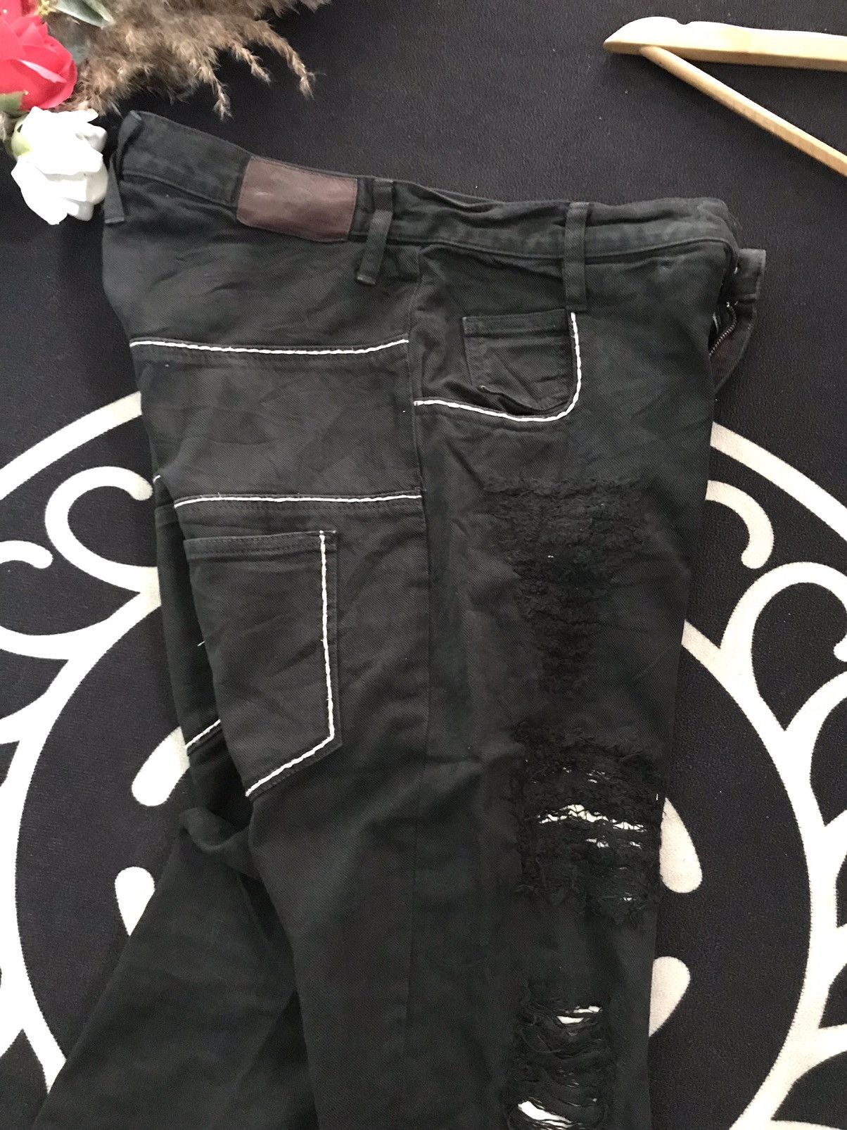 Japanese Brand EHYPHEN WORK GALLERY DISTRESSED DENIM MADE IN JAPAN 🇯🇵 Size US 32 / EU 48 - 14 Thumbnail