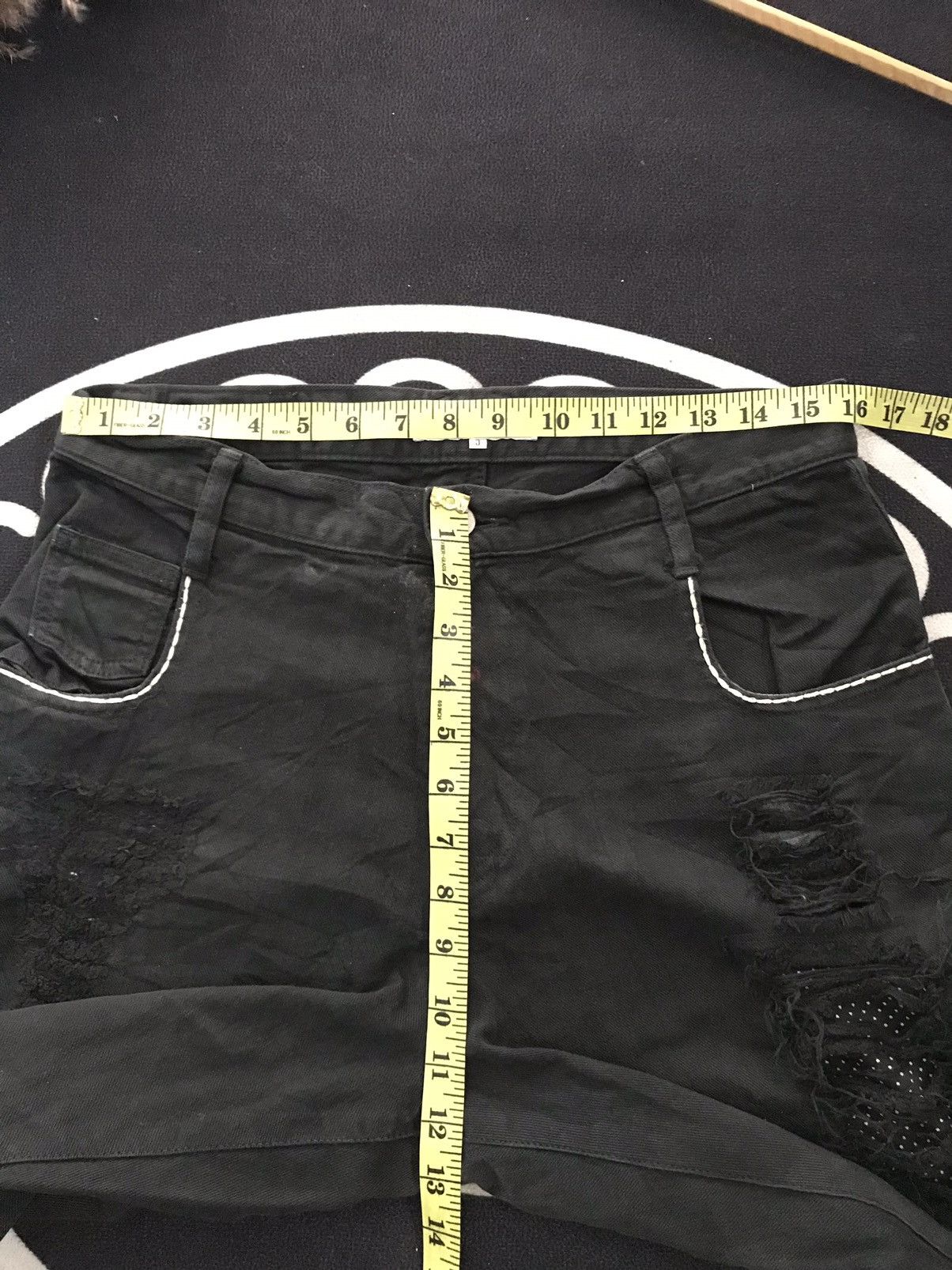 Japanese Brand EHYPHEN WORK GALLERY DISTRESSED DENIM MADE IN JAPAN 🇯🇵 Size US 32 / EU 48 - 17 Thumbnail