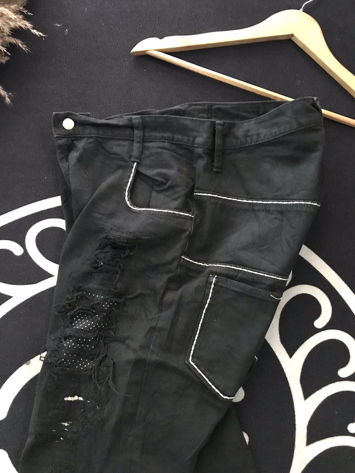 Japanese Brand EHYPHEN WORK GALLERY DISTRESSED DENIM MADE IN JAPAN 🇯🇵 Size US 32 / EU 48 - 16 Thumbnail