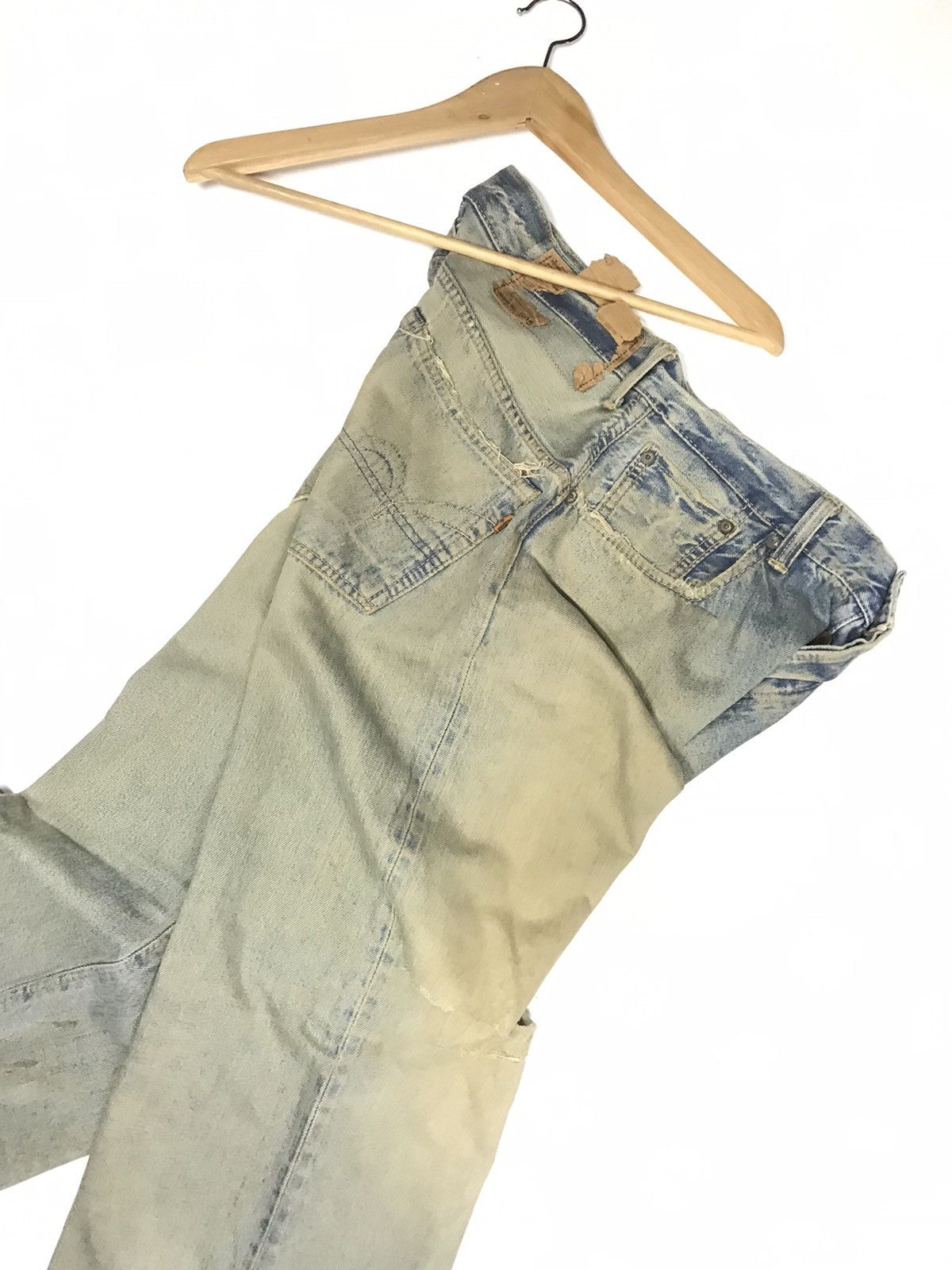 Edwin × Vintage RARE VINTAGE RUSTY EDWIN505 SELVEDGE GRUNGE DISTRESSED DENIM Size US 32 / EU 48 - 16 Thumbnail