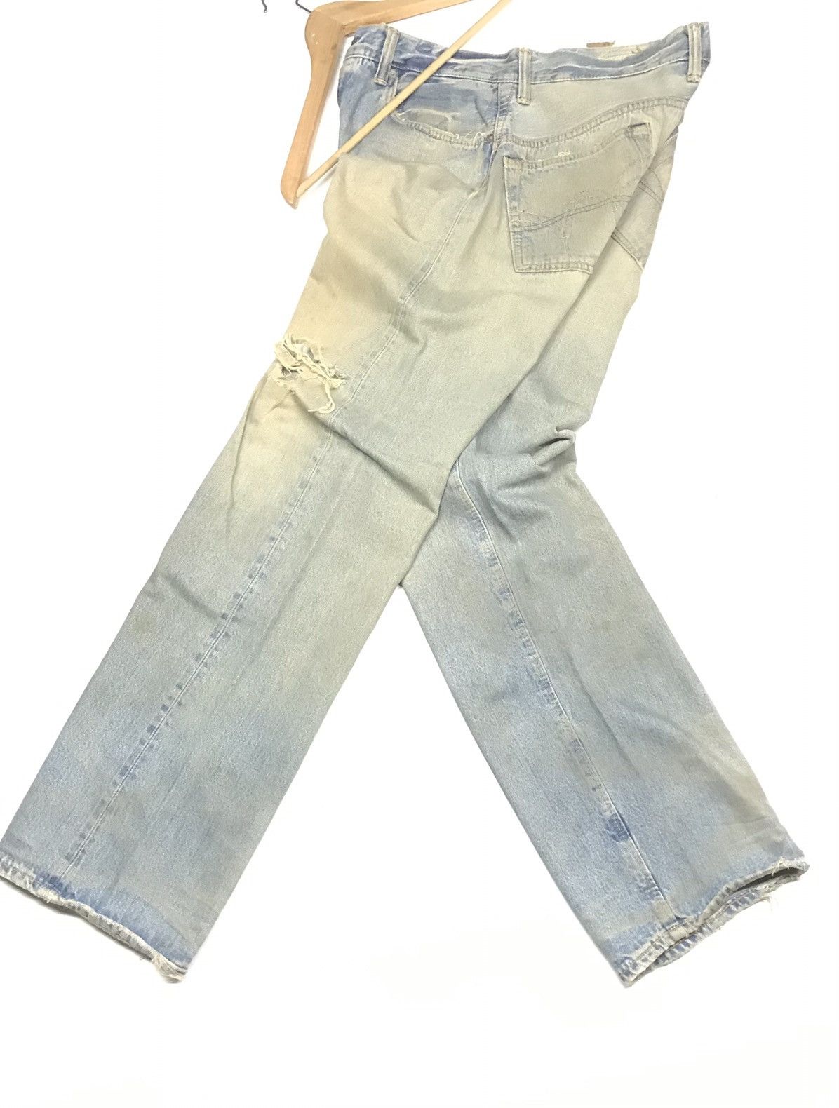 Edwin × Vintage RARE VINTAGE RUSTY EDWIN505 SELVEDGE GRUNGE DISTRESSED DENIM Size US 32 / EU 48 - 17 Thumbnail