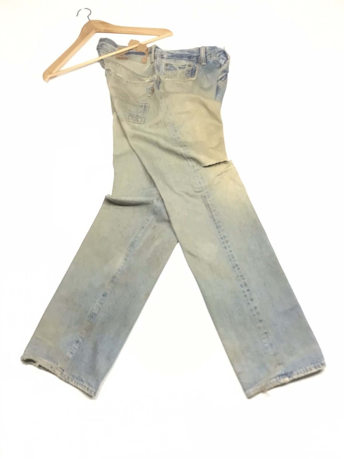 Edwin × Vintage RARE VINTAGE RUSTY EDWIN505 SELVEDGE GRUNGE DISTRESSED DENIM Size US 32 / EU 48 - 15 Thumbnail