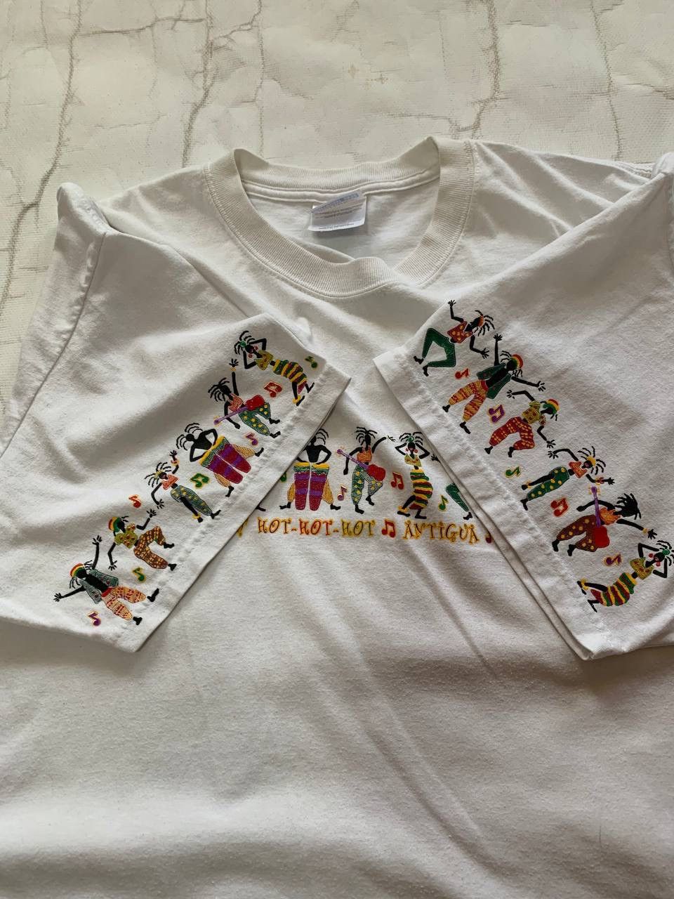 Vintage Steal 💥 Vintage T Shirt Antigua Music Tee Size US XL / EU 56 / 4 - 4 Thumbnail