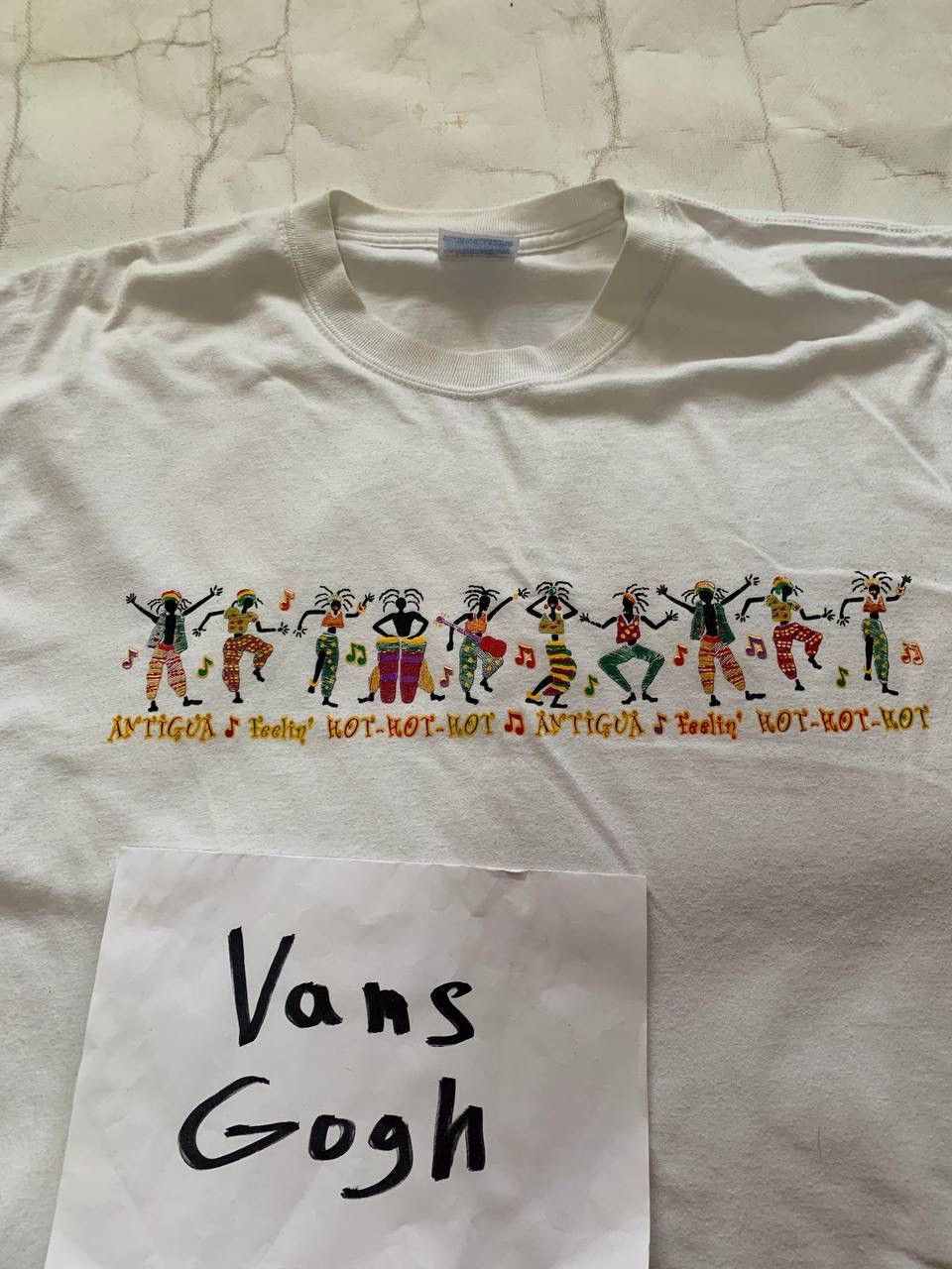 Vintage Steal 💥 Vintage T Shirt Antigua Music Tee Size US XL / EU 56 / 4 - 2 Thumbnail
