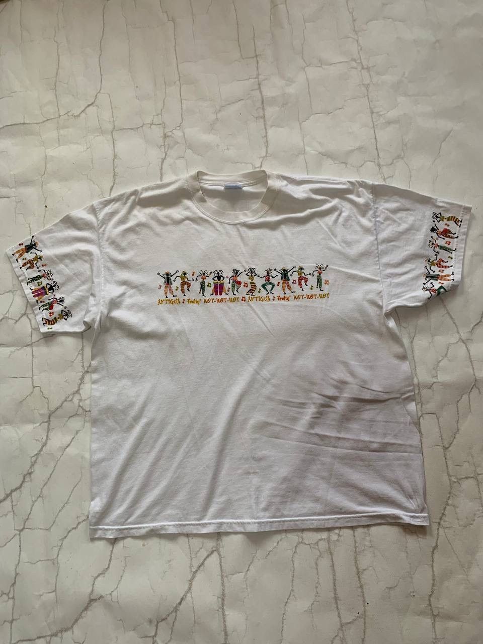 Vintage Steal 💥 Vintage T Shirt Antigua Music Tee Size US XL / EU 56 / 4 - 1 Thumbnail
