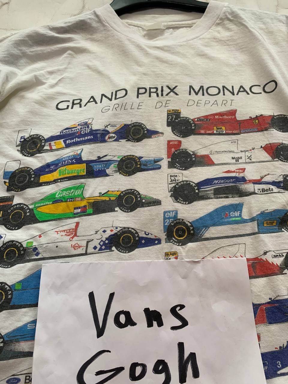 Formula 1 × Vintage Vintage 80s Grand Prix Monaco Grille De Depart t-shirt Size US L / EU 52-54 / 3 - 5 Thumbnail