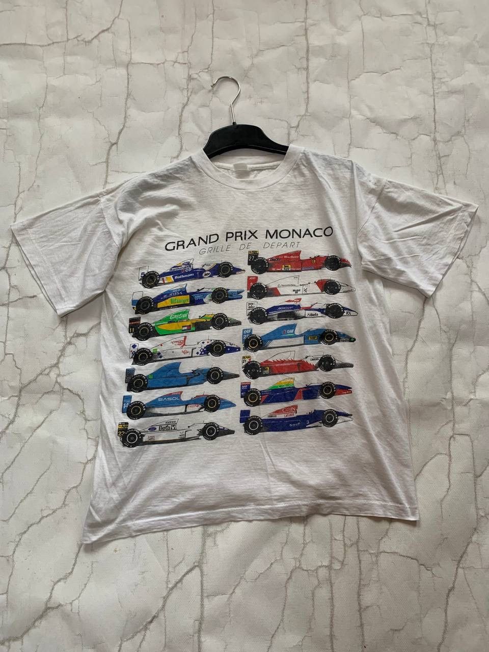 Formula 1 × Vintage Vintage 80s Grand Prix Monaco Grille De Depart t-shirt Size US L / EU 52-54 / 3 - 1 Thumbnail