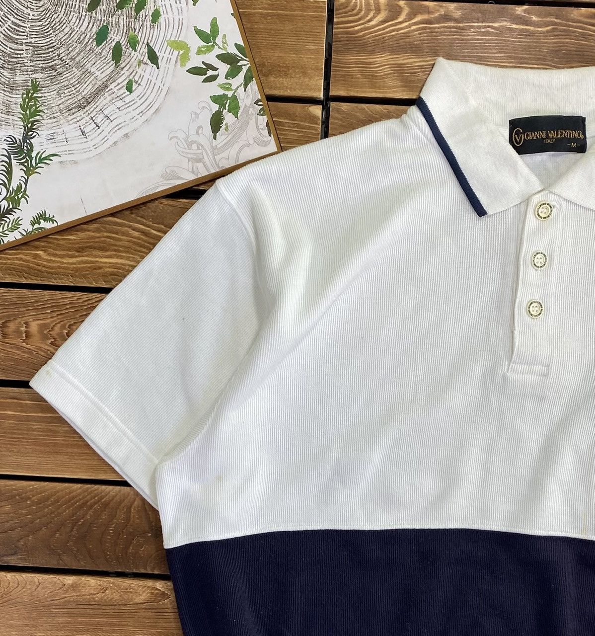 Gianni Valentino × Valentino × Vintage Vintage Gianni Valentino Short Sleeve Sweatshirt polo Size M Size US M / EU 48-50 / 2 - 6 Thumbnail