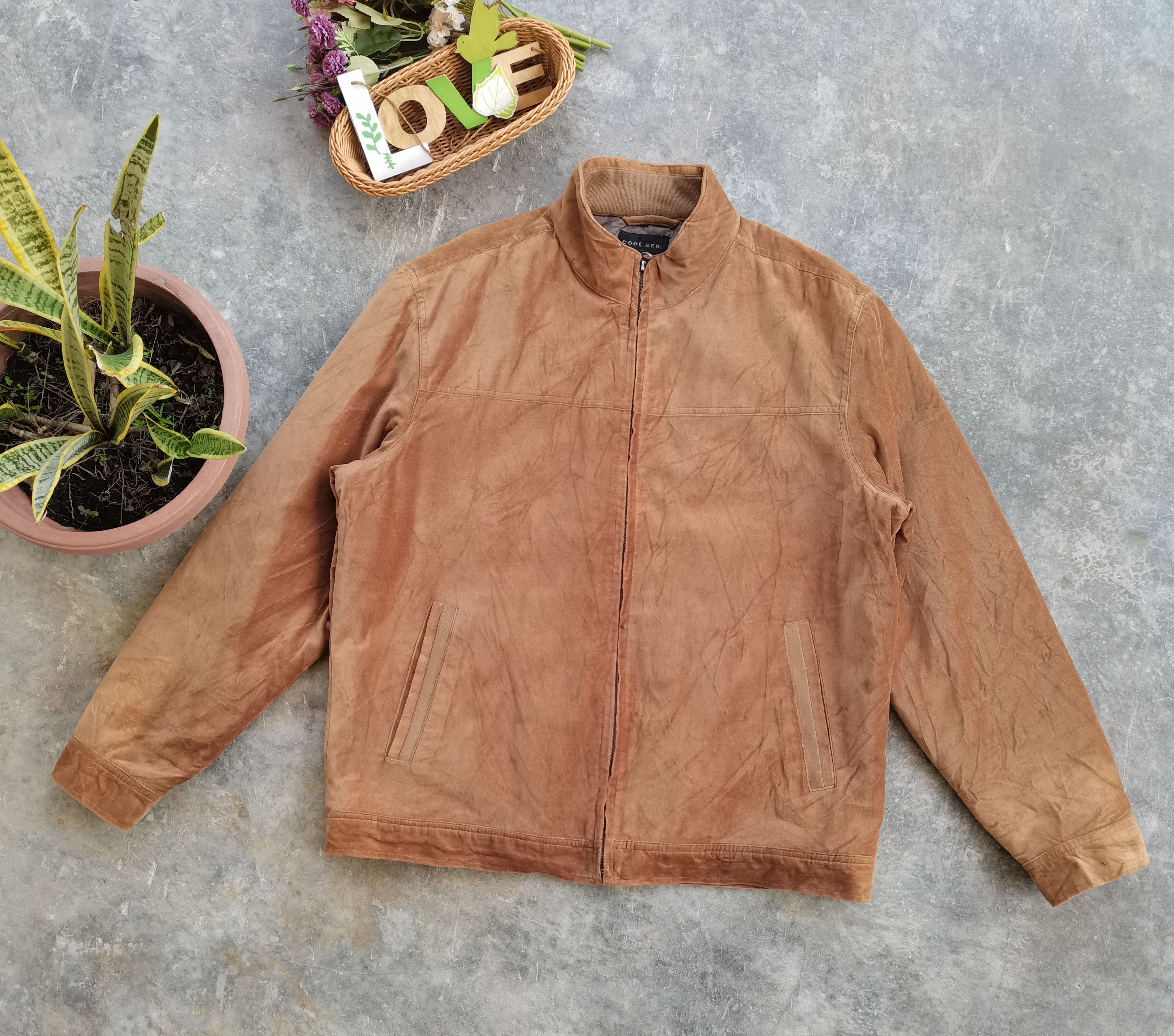 Japanese Brand × Vintage Vintage COOL RED Velvet Zipper Up Jacket Size US L / EU 52-54 / 3 - 1 Thumbnail