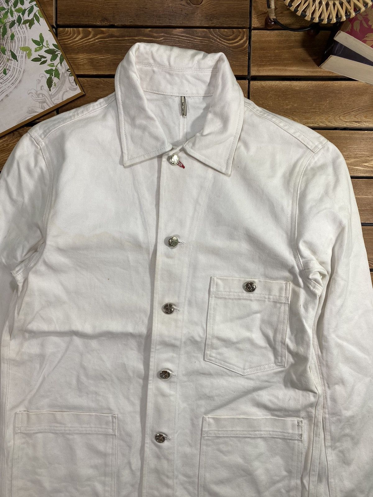If Six Was Nine × Japanese Brand × Vintage Vintage Bali Barret Denim White Long Jacket Size S Size US S / EU 44-46 / 1 - 6 Thumbnail
