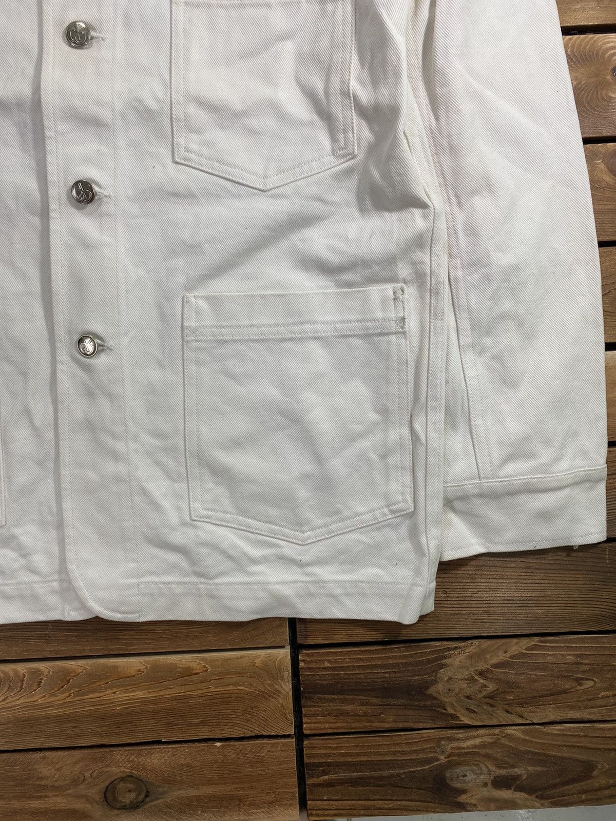 If Six Was Nine × Japanese Brand × Vintage Vintage Bali Barret Denim White Long Jacket Size S Size US S / EU 44-46 / 1 - 2 Thumbnail