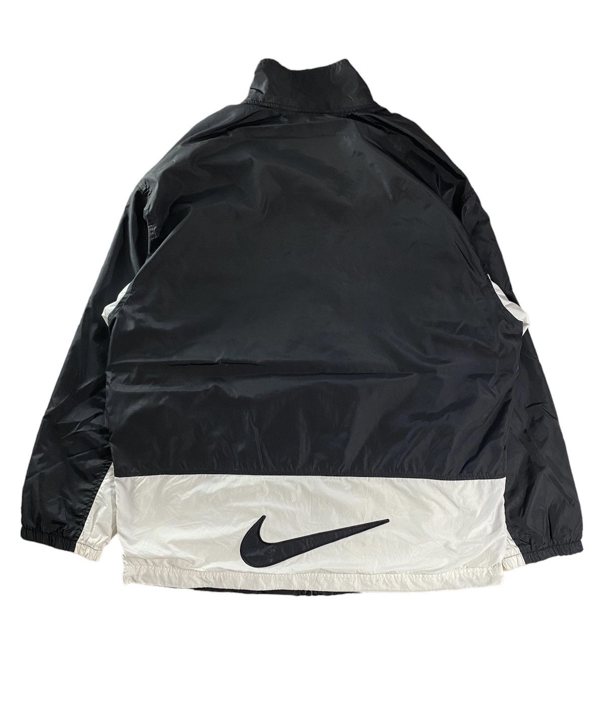 Nike × Vintage Vintage 90s Nike Big Logo Black And White Neck Logo Size L Size US L / EU 52-54 / 3 - 1 Thumbnail