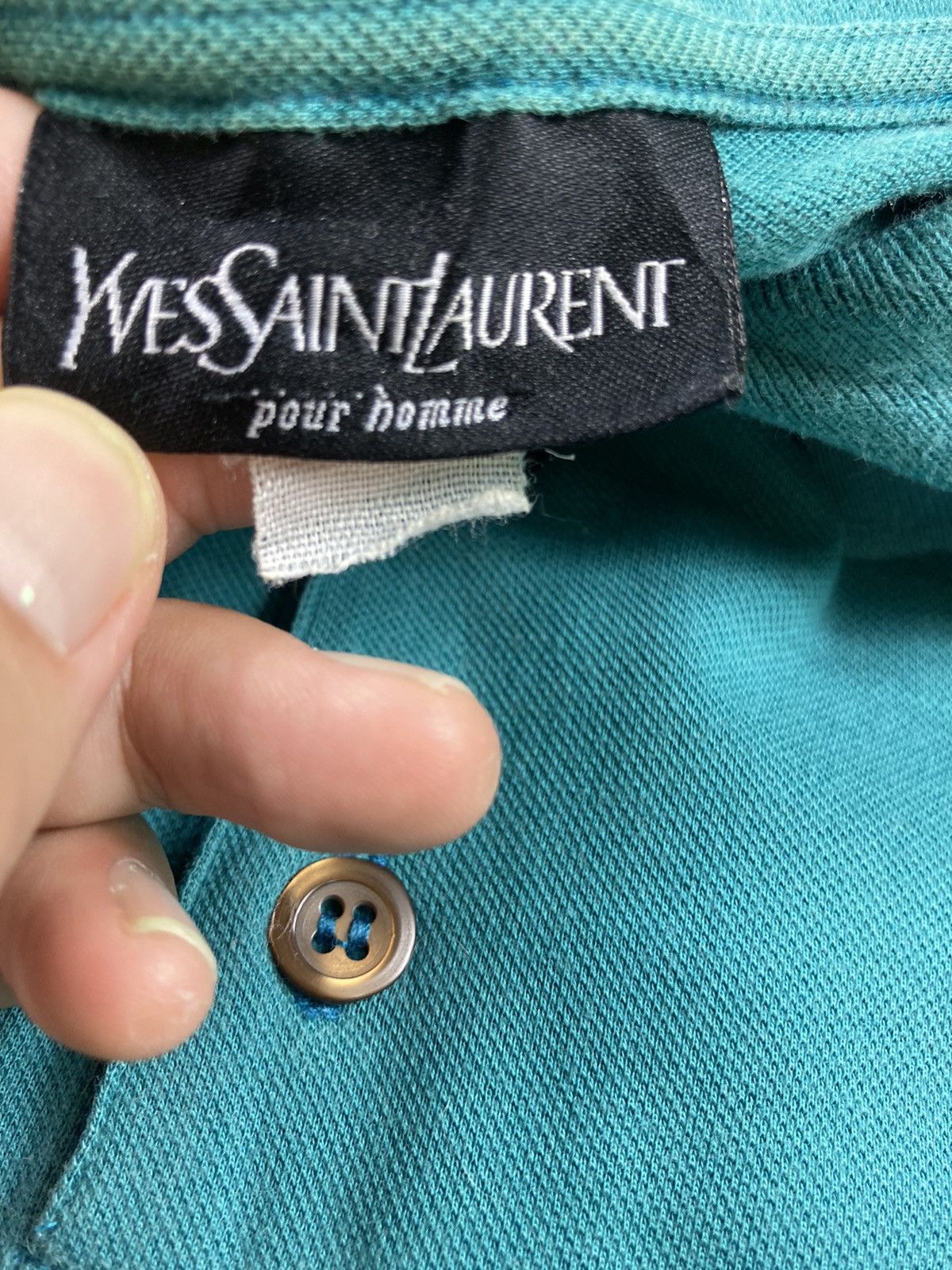 Vintage × Yves Saint Laurent Vintage YSL Saint Lauren Embroidery Logo Long Slevee Size US M / EU 48-50 / 2 - 3 Thumbnail