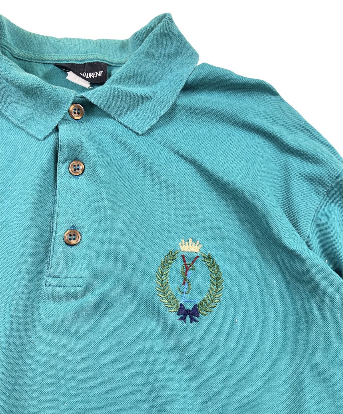 Vintage × Yves Saint Laurent Vintage YSL Saint Lauren Embroidery Logo Long Slevee Size US M / EU 48-50 / 2 - 2 Thumbnail