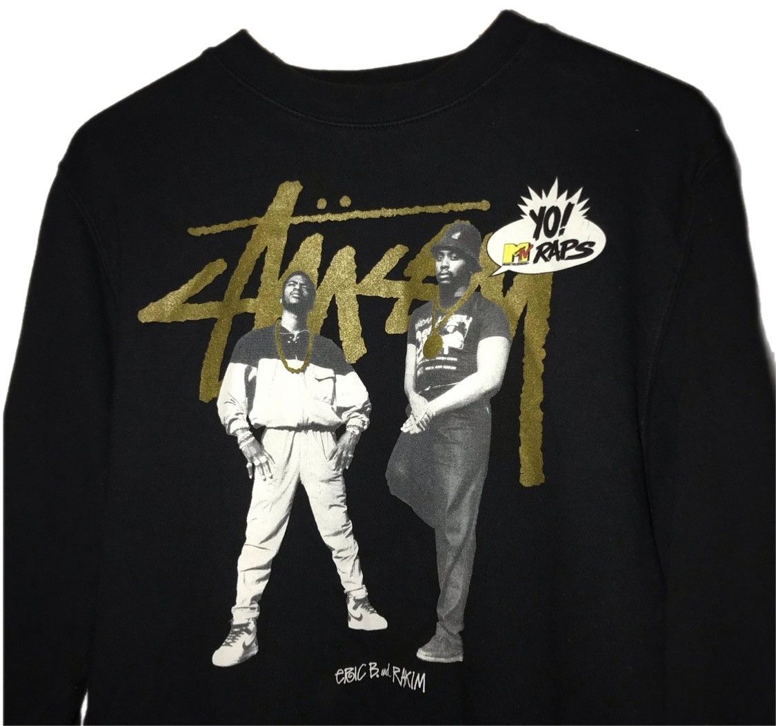image of Eric B And Rakim Yo Mtv Raps Crewneck in Black, Men's (Size Medium)