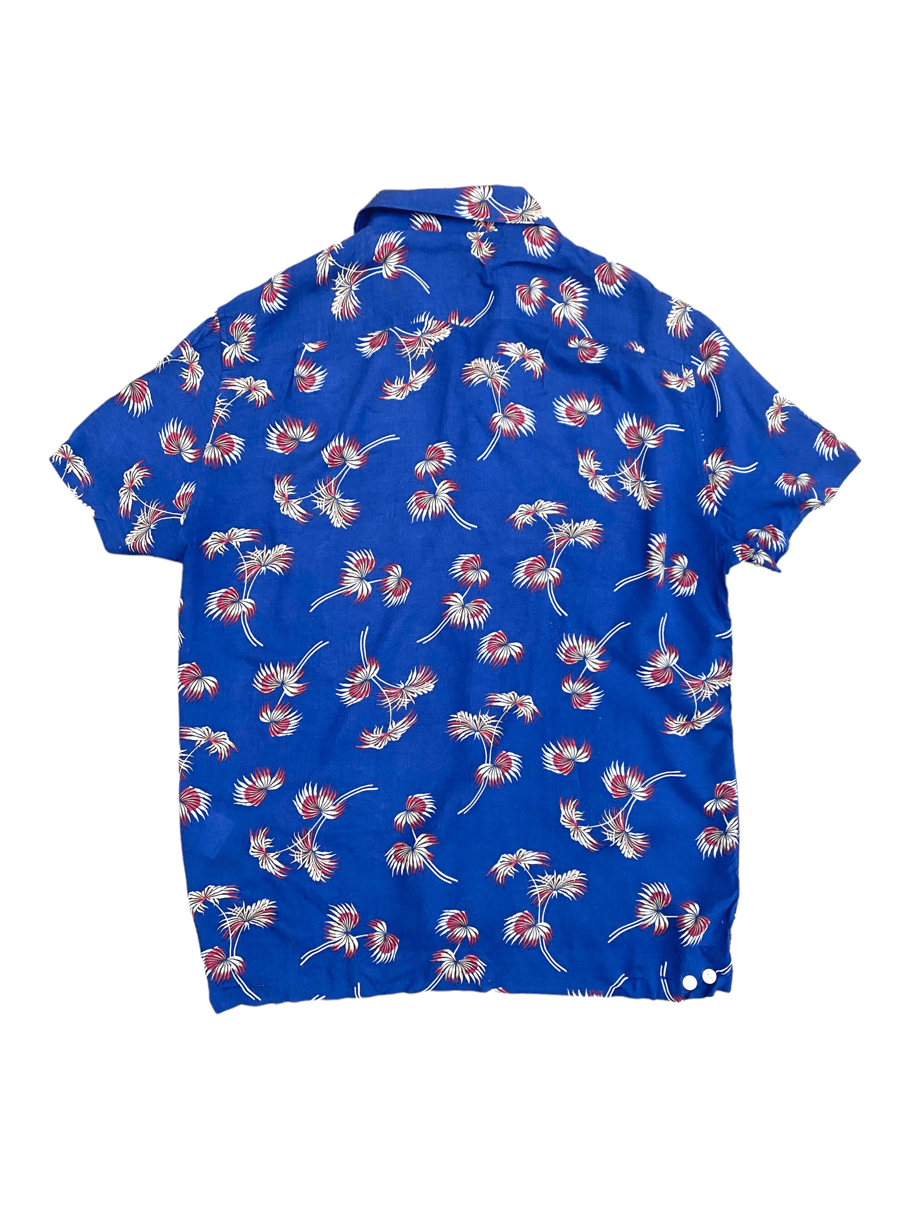 Sandro Navy Hawaiian Shirt Size US M / EU 48-50 / 2 - 3 Thumbnail