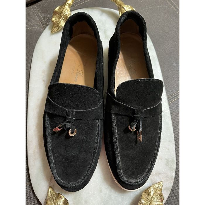 Loro Piana LORO PIANA Summer Charms Walk Suede Loafers Caviar size 41 B ...