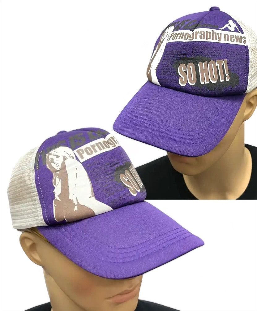Fucking Awesome 🔥PLUVIOUS “PORNOGRAPHY NEWS SO HOT” Trucker HYSTERIC Style Size ONE SIZE - 1 Thumbnail