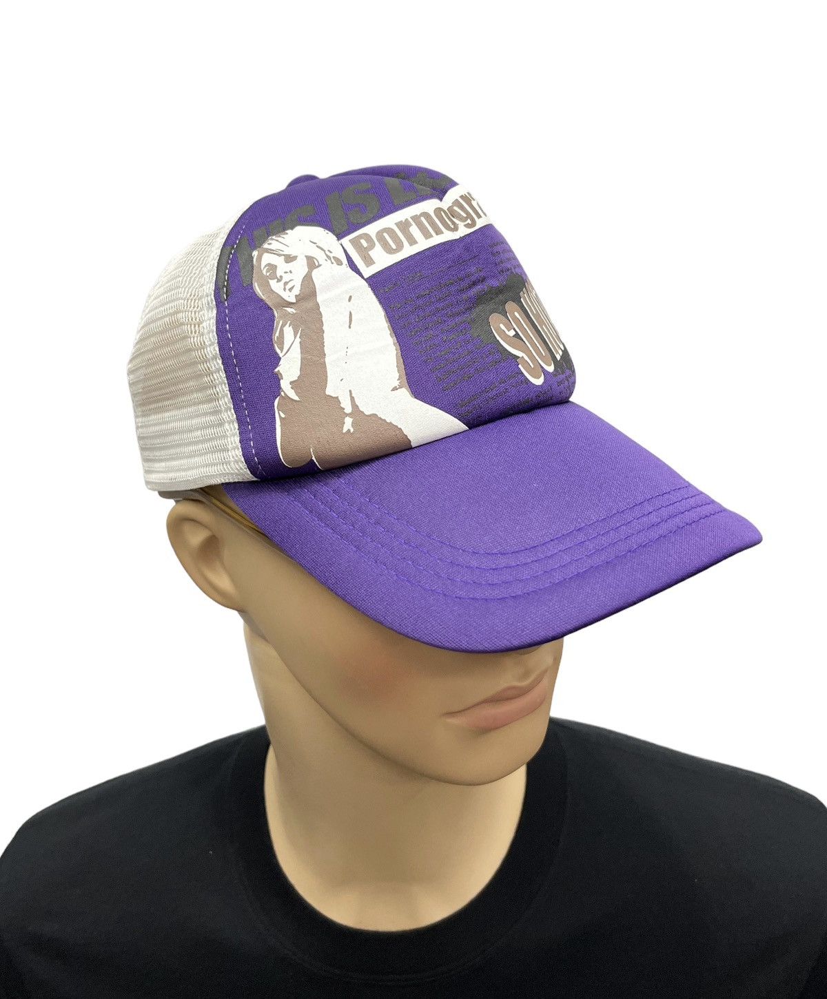 Fucking Awesome 🔥PLUVIOUS “PORNOGRAPHY NEWS SO HOT” Trucker HYSTERIC Style Size ONE SIZE - 3 Thumbnail